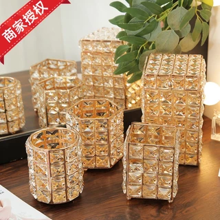 Estilo Europeu Porta-Escova De Cristal Caixa De Ferramentas De Manicure Maquiagem Organizadora De Lápis Para Sobrancelhas