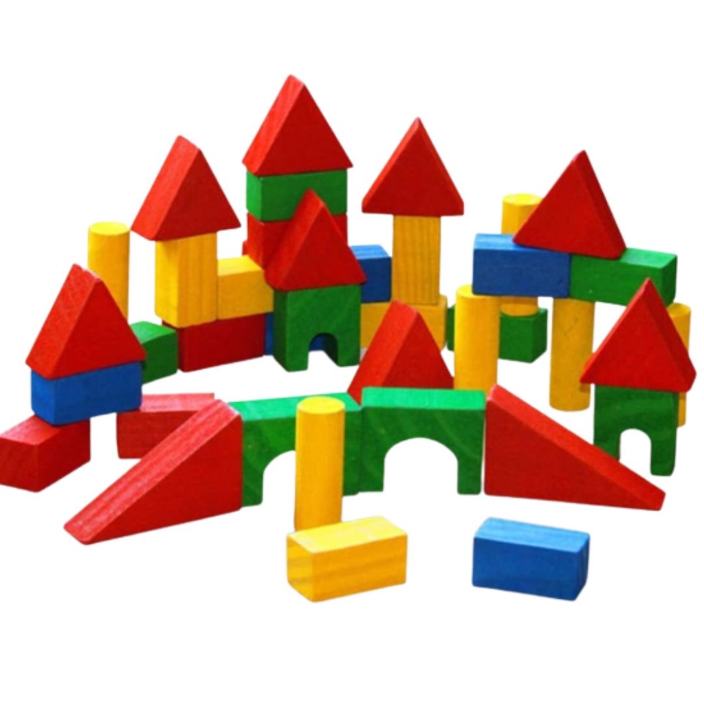 Brinquedo Educativo Blocos de Montar de Madeira Infantil - Bambinno -  Brinquedos Educativos e Materiais Pedagógicos