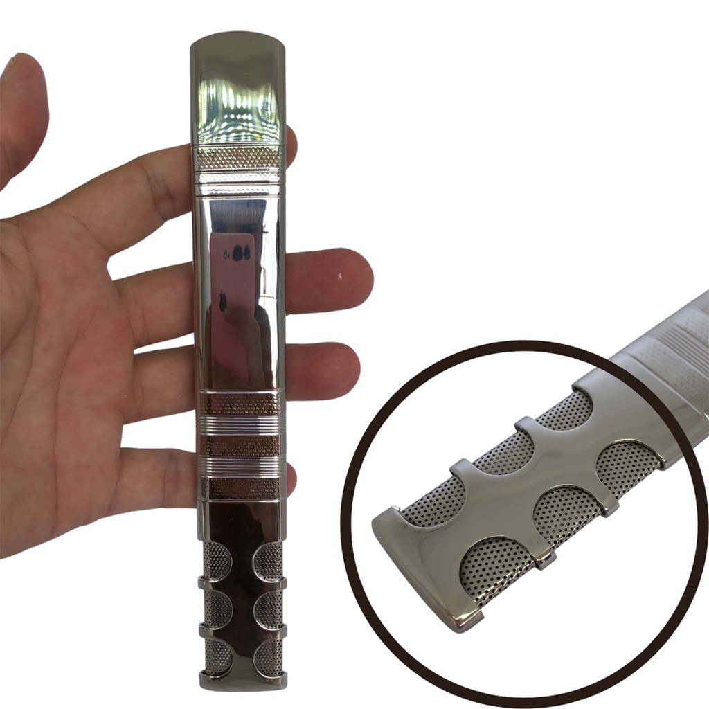 Bomba de tereré super premium 20 cm de tela inox + escova higienização