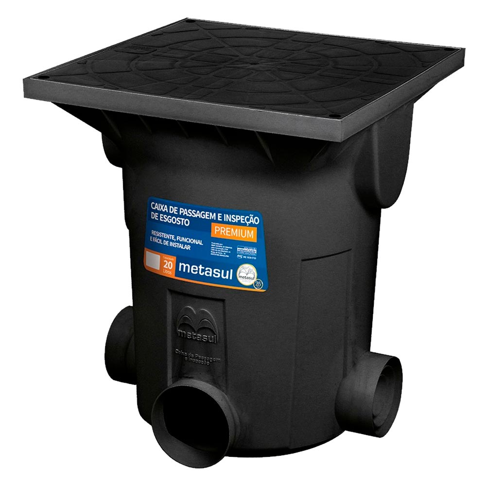 Caixa de Inspecao e Passagem Metasul Premium com Tampa
