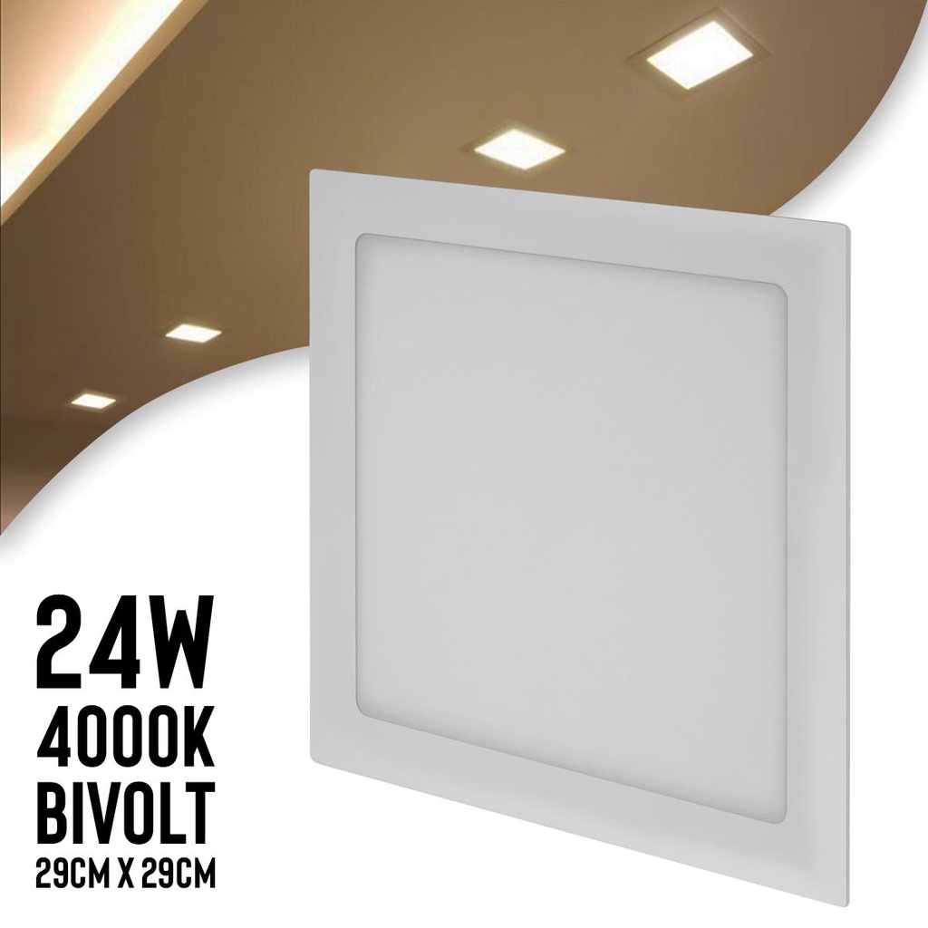 Lumin Ria De Teto Embutida W K Luz Led Branca Bivolt Shopee Brasil