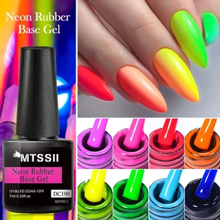MTSSII 7ml Gel Base De Borracha Neon De Alta Saturação Unhas De Cor Brilhante Funcional Esmalte em Oferta na Shopee