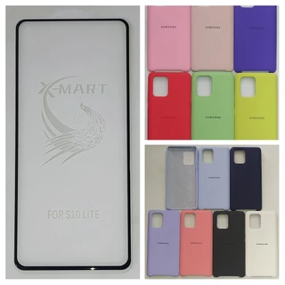 Kit Capa Capinha Aveludada Case e Película De Vidro 3D Compatível Com S10 Lite