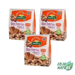KIT Bites Free Mini Wafer Sem Glúten Vegano 70g - Natural Life