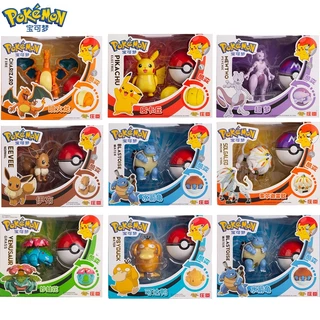 16 Modelos Pokemon Anime Figura Ação De Brinquedo Deformação Mewtwo Charizard Pikachu Pocket Monster Pokeball Modelo Presente De Aniversário Para Crianças