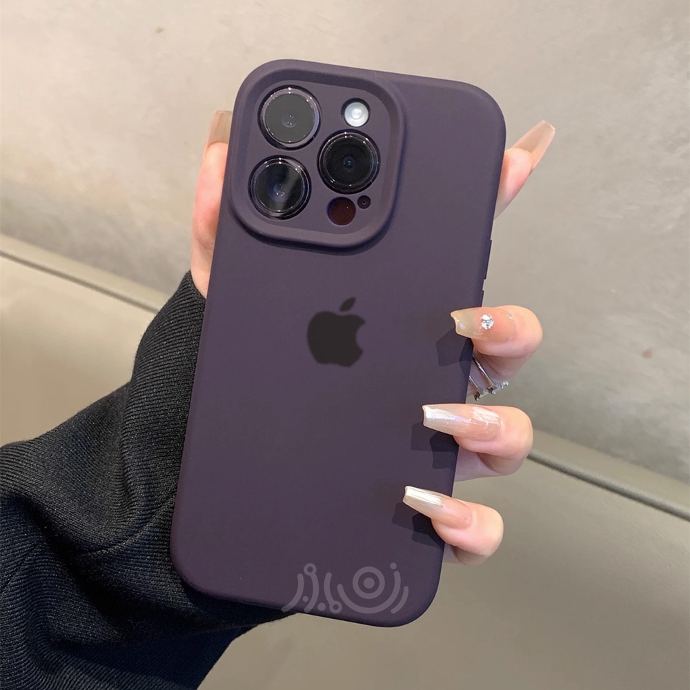 Capa Completa De Silicone Líquido Para capinha iPhone 11 12 13 14 Pro Max 14 Plus Macia À Prova De Choque