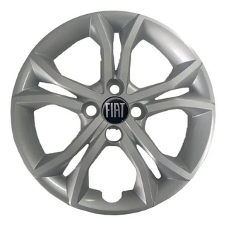 Jogo 4 Calotas Fiat Argo Cronos 2023 Aro 15 + Emblema Resinado