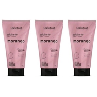 3 Esfoliante Morango Corpo e Rosto 150g Labotrat