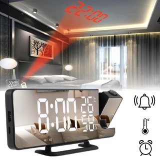 Relógio Despertador Digital De Led Com Temperatura Data E Projetor De Parede Ou Teto