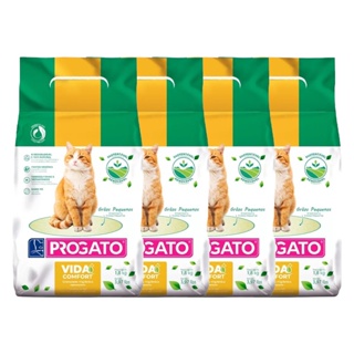 Kit C/4 Areia Progato Vida Comfort Biodegradável 1,8kg