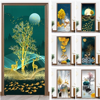 [Cortina De Porcelana Cristal De Entrada Flanela Feng Shui] Alce De Luxo Série Opaca Haste Extendida Porta Extra Grande Divisória Sala De Estar Meia Decoração Perfor