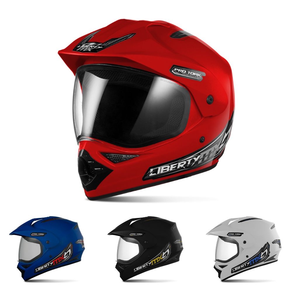 Capacete Motocross Etceter Solid - Rosa Bebê