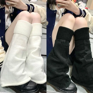 Conjunto De Meias Lolita Cor Sólida Para De Bezerros Quentes De Inverno Meninas JK De Perna Larga Y2K