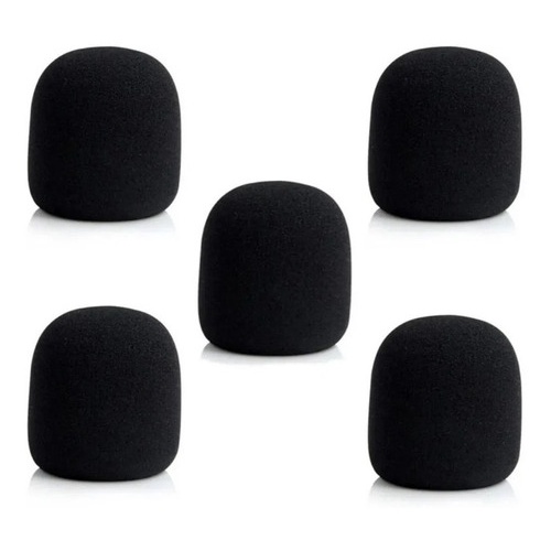 Kit 5 Espumas Protetora Para Microfone Tipo SM58