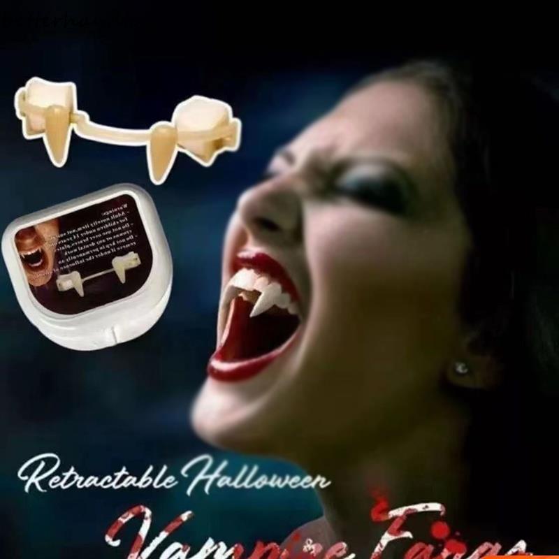 Halloween Cosplay Dentes De Vampiro Retráteis Zumbi Pequenos Tigre Novo