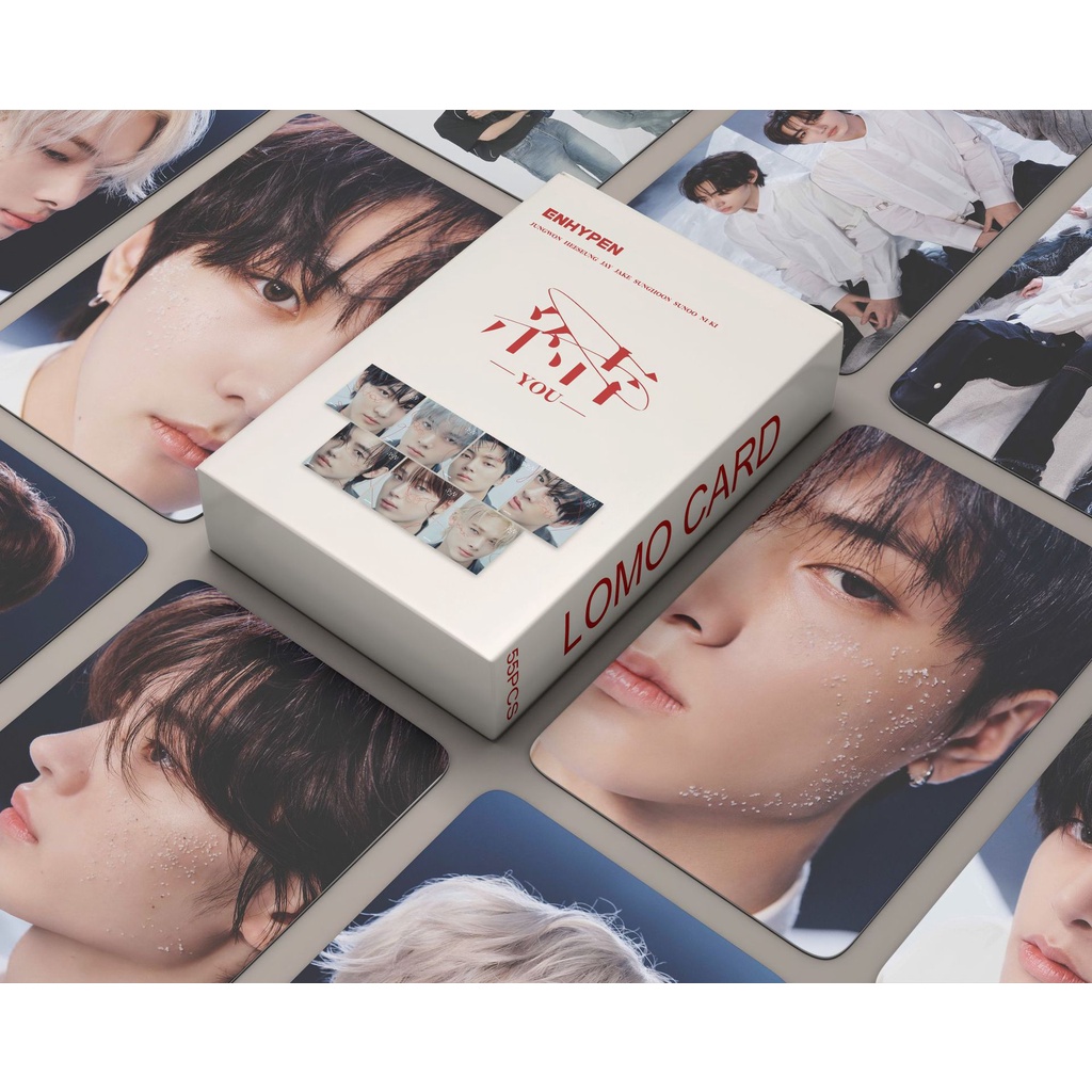 KPOP 55pcs/box ENHYPEN Photocard-YOU-A Ver LOMO Cartão Postal