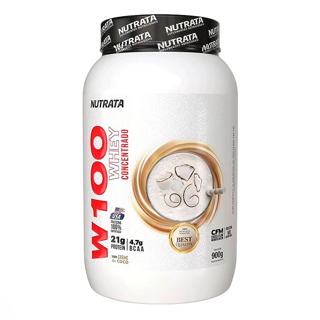 Whey Protein W100 Nutrata Concentrado Creme de Coco 900g