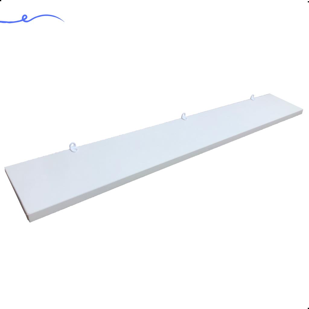 1 Prateleira 70x10 Com Suporte Mdf Branco Organização Para Cozinha Banheiro Quarto Dormitorio Sala Lavabo Area Gourmet Escritorio Casa Lavanderia Parede Decorativa Tabua 70cm Madeira Invisível Flutuante 70 Cm x 10 Cm Branca