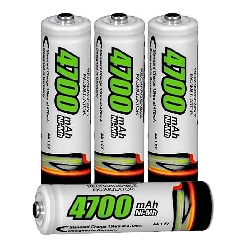 4 Pilhas Recarregáveis Aa 4700 Mah Durável Para Microfone | Shopee Brasil