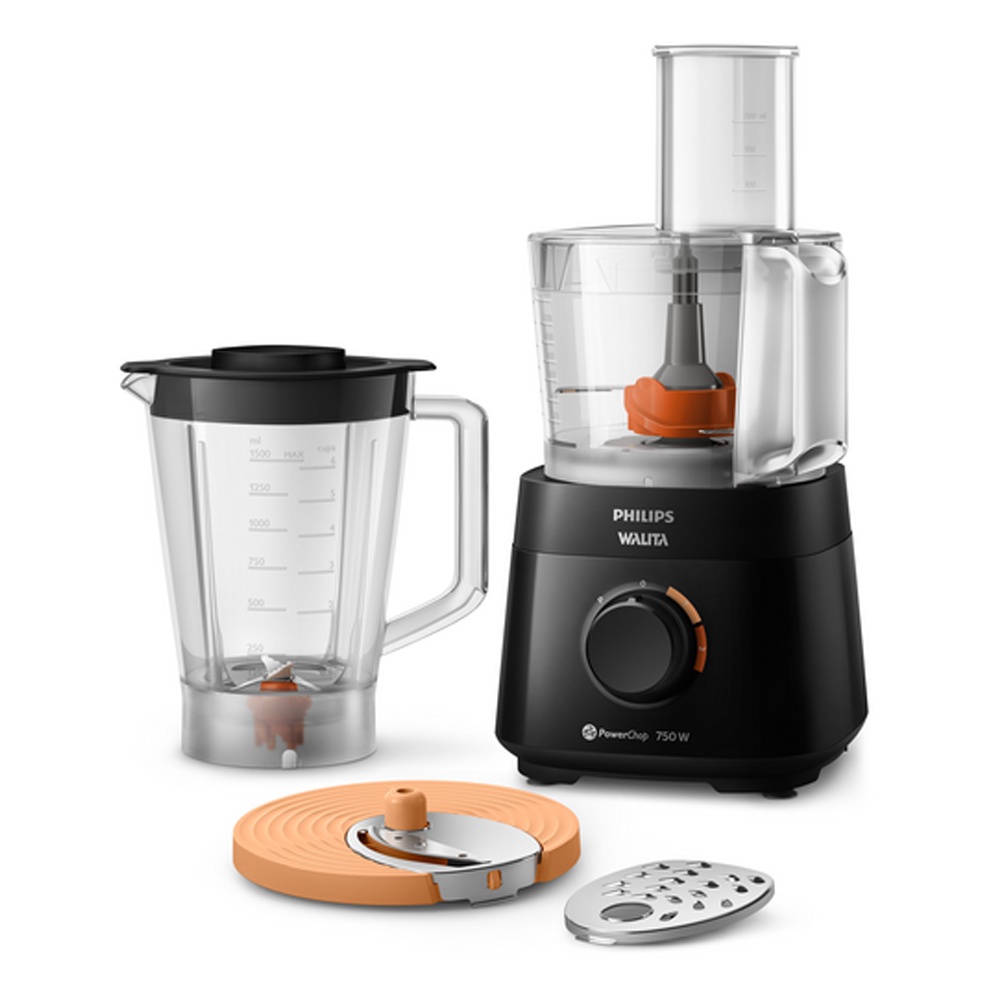 Multiprocessador Philips Walita RI7301 PowerChop 750w 2 Litros Com Jarra Lâminas Removíveis Cabo Retrátil