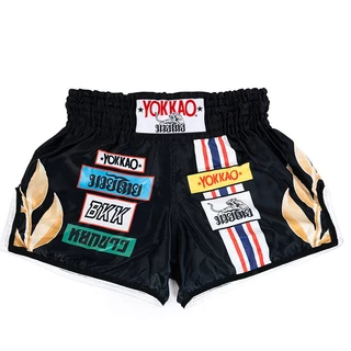 Yokkao Novo Estilo Yokkao Calção Muay Thai de cintura alta Calção Muay Thai Homens Boxe Mulheres Boxe Sanda Calção Sanda de corrida Calção esportivo Calção Muay Thai de treinamento