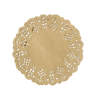 Fundo Rendado de Papel Redondo Kraft 11,4cm - 24 un - Rizzo em Oferta na Shopee
