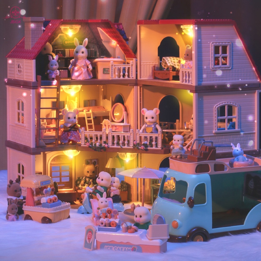 Merchandise Spot 2023 Sylvanian Families New Family Forest Warm Living Room Bath Montessori 1/12 Conjunto De Utensílios De Cozinha De Renas Modelo Boneca Animal