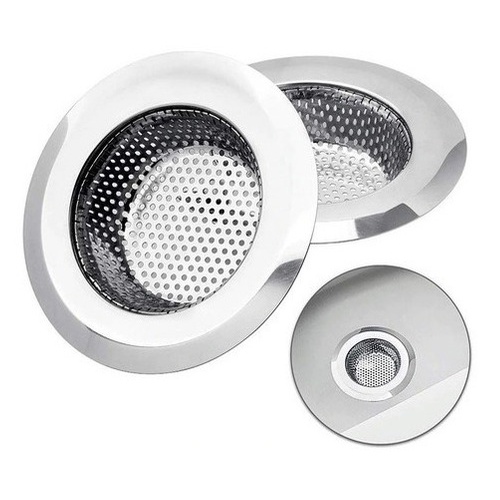 Ralo Para Pia Com Borda Inox Cozinha Tamanhos 7, 9 e 11,5cm