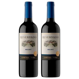 Kit 2 Vinhos Concha Y Toro Reservado Malbec 750ML