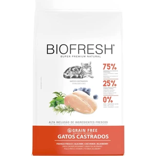Ração Biofresh Gatos Castrados 7,5kg FRANGO