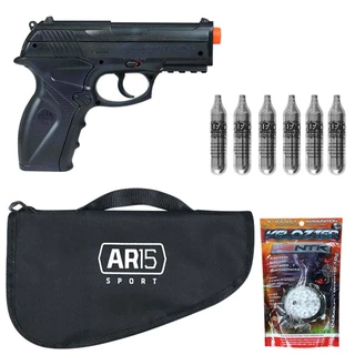 Pistola Airsoft Co2 Wingun Rossi C11 6mm + Tático 07