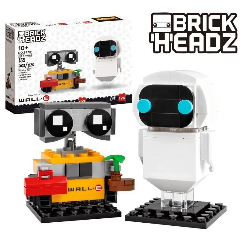 Brickheadz Wall-E Eve 40619 Kit De Construção Brinquedos Para Crianças 155pcs Blocos De lego Compatíveis Presentes