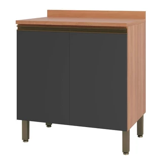 Balcão Telasul Macadamia 914101-02 2 Portas 80cm Com Tampo