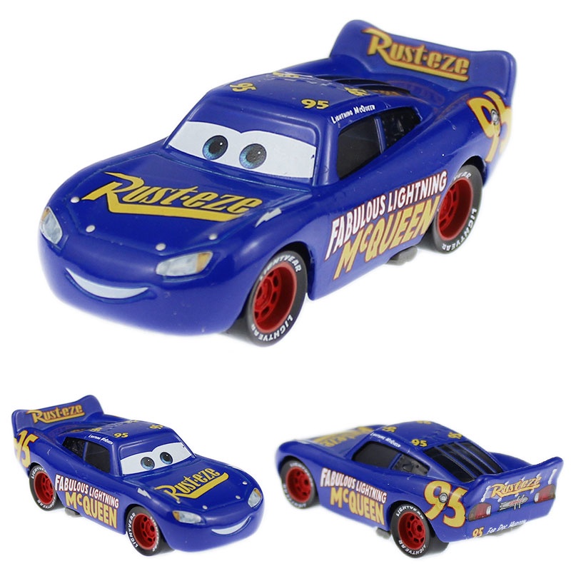1 : 55 Carros Pixar 3 Relâmpago Azul McQueen 95 # Veículo De Brinquedos Em Liga Metálica