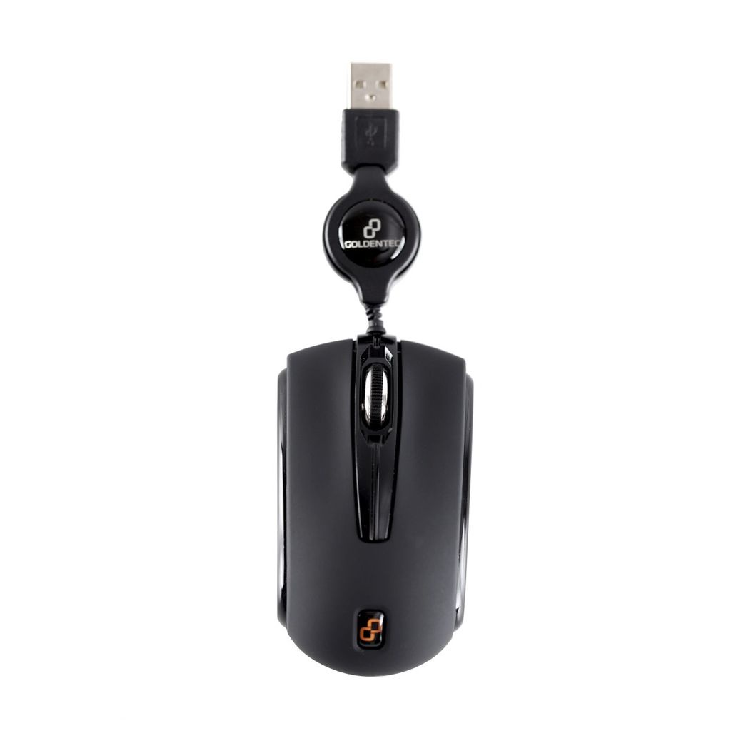 Mini Mouse Óptico USB com Cabo Retrátil Goldentec GT R300 Black Piano ...