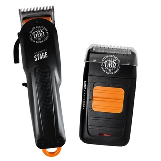 Kit GBS Máquina de Corte Stage e Barbeador Shaver Bivolt Gama Italy