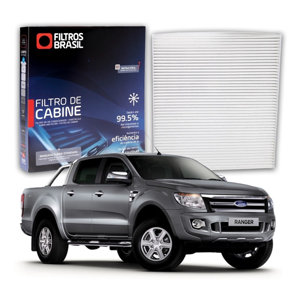 Filtro Ar Condicionado Da Cabine Ford Ranger 2012 A 2019 | Shopee Brasil