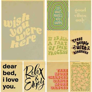 Pôster Vintage Frases Motivacionais Citações Sentenças Pôsteres De Parede Para Casa Decoração De Sala De Estudo Da Empresa Escolar