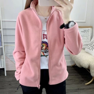 Mulher De Manga Comprida Ao Ar Livre Casaco De Inverno Com Zíper De Bolso polar Quente em Promoção na Shopee Mulher De Manga Comprida Ao Ar Livre Casaco De Inverno Com Zíper De Bolso polar Quente