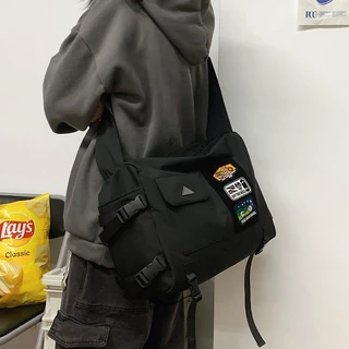Mochila Harajuku De Grande Capacidade Para Mensageiros De hip-hop Japonês De Ombro Homens Bolso Com Ferramentas De Tendência Funcional Carteiros