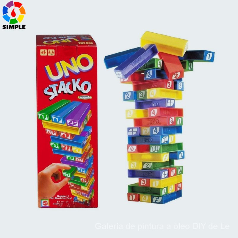 UNO STACKO O Jogo De Empilhamento De Blocos Mini E Grande