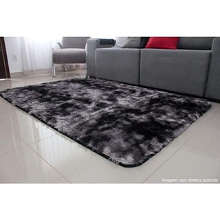 Tapete 2,00 X 2,40 Peludo Felpudo 40mm Cinza Mesclado
