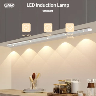 Ultra fino diodo emissor de luz 20/30/40/60cm armário lâmpada pir sensor de movimento sem fio usb recarregável luz