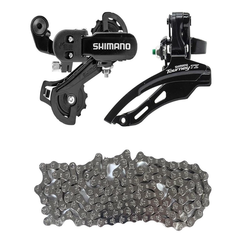 Cambio Dianteiro Traseiro Shimano Tz31 + Corrente Index Bike