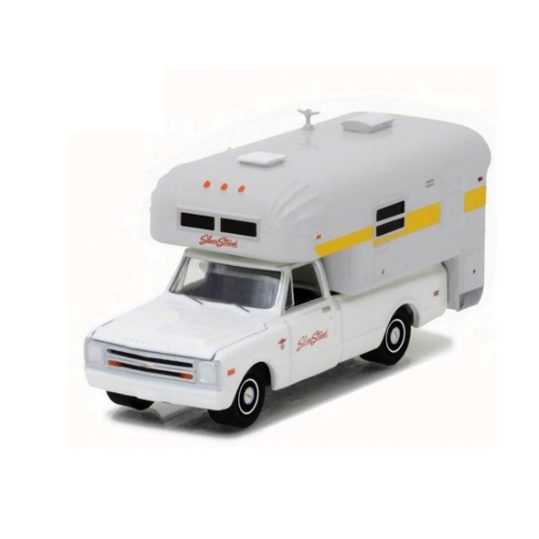 Miniature Chevrolet C10 Camper Gulf 1968 - Greenlight 1/24 Neuve - Modèle Bleu