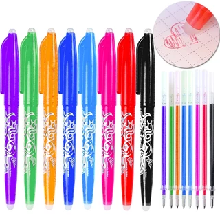 Conjunto De Canetas Esferográficas Apagáveis Gel Caneta Esferográfica Escolar 0,5mm Azul Recargas Haste Lavável Escritório De Escrita Estudantil Kawaii Papelaria