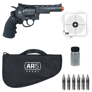 Revolver Full Metal Co2 Rossi 701 4.5+alvos Esferas Co2 Capa