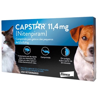 Antipulgas Capstar 11,4mg Caes Até 11,4kg C/ 1 Cp