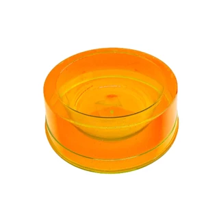 Comedouro Pet Toys Simples Laranja Glitter para Cães e Gatos