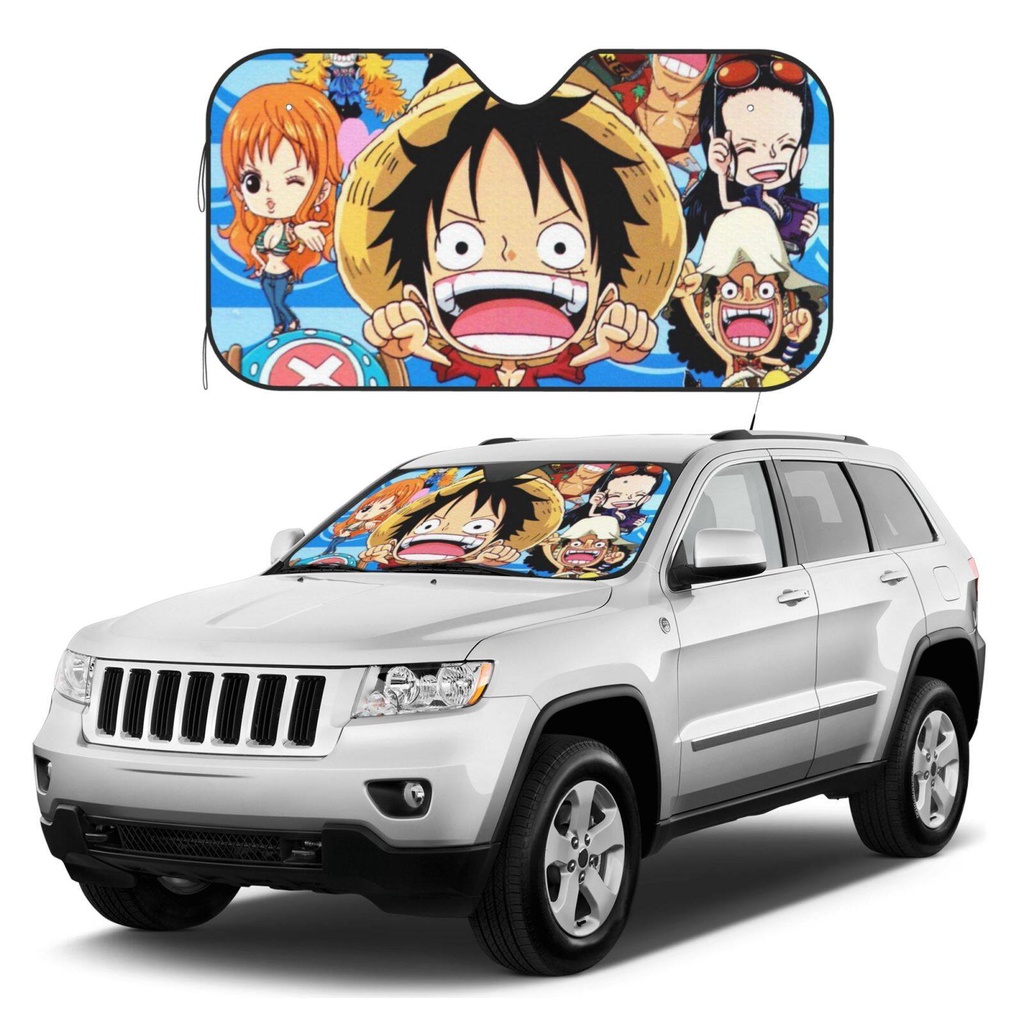 Luffy One Piece 55 * 30 Em Pára-Brisas Dobrável Para Carro Proteção Solar Frontal